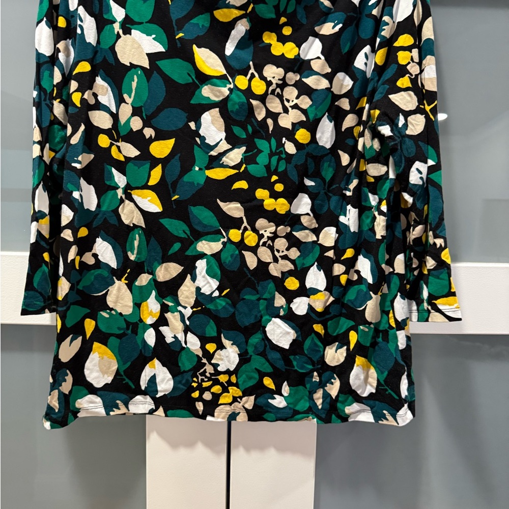 Ann Taylor Factory Floral Print Women's 3/4 sleeve Top size Large - Picture 5 of 5